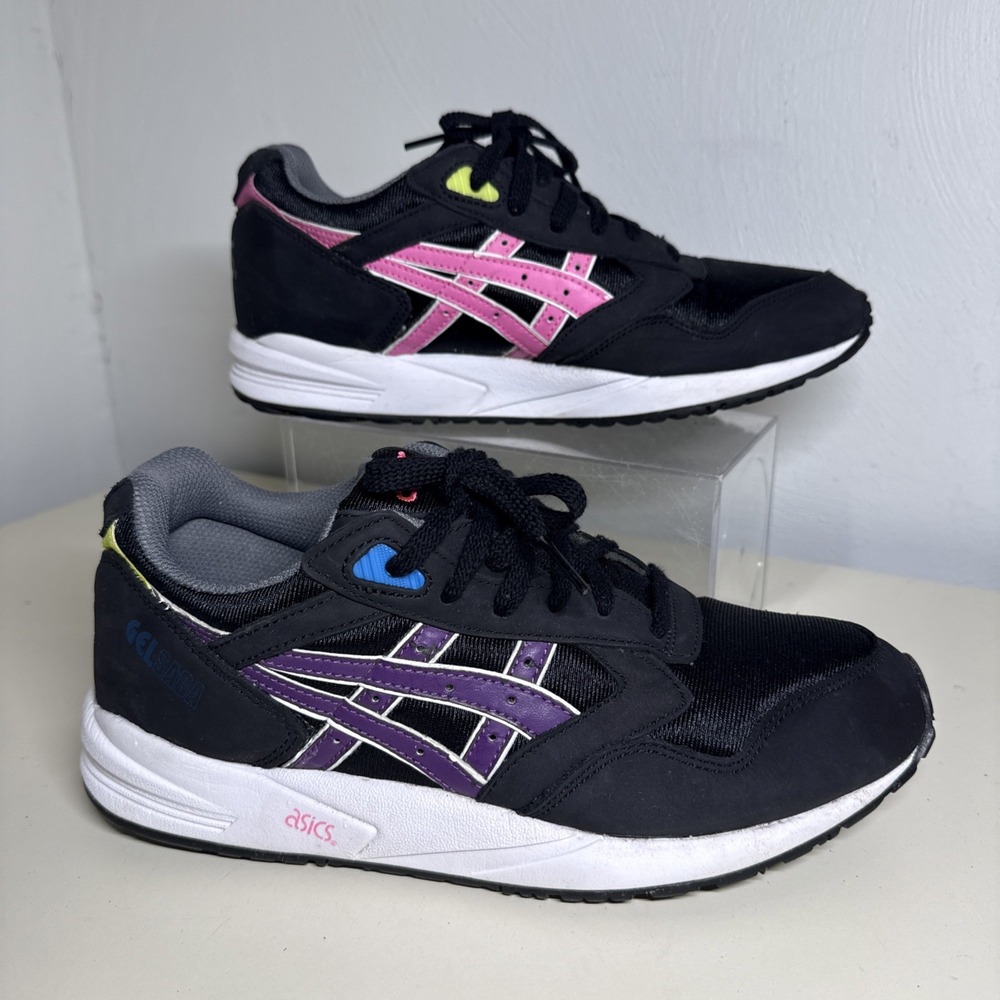 Asics Womens Gel Saga Black MultiColor Casual Shoes Sneakers Size 9 H5M7N